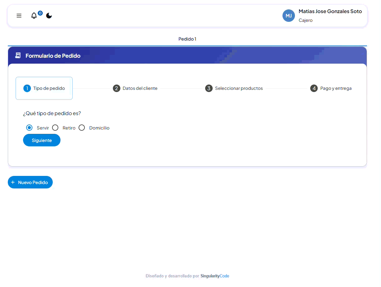 Venta en caja con historial del cliente